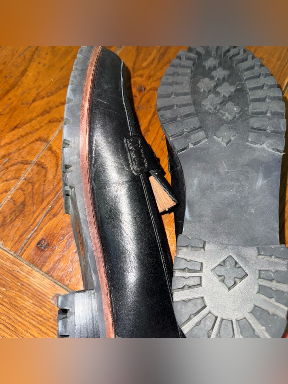 Madewell Black The Corinne Lugsole Leather Loafer Size 9 NEW! No Box. - Picture 10 of 12